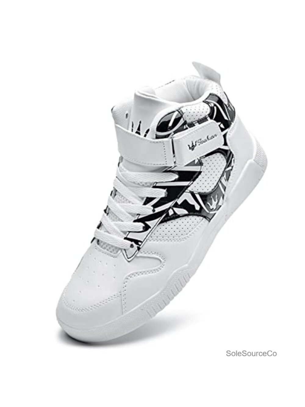 Men's High Top Leather Street Sneakers Lace-Up Breathable